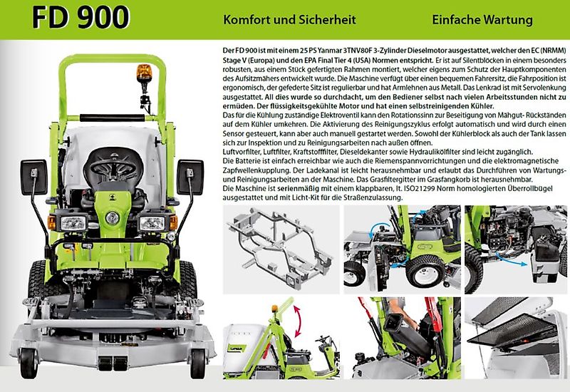 Grillo FD 900 Stage 5 Frontmäher Aufsitzmäher sofort Verfügbar