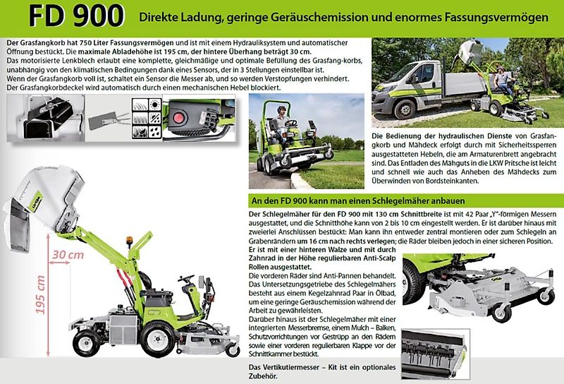 Grillo FD 900 Stage 5 Frontmäher Aufsitzmäher sofort Verfügbar