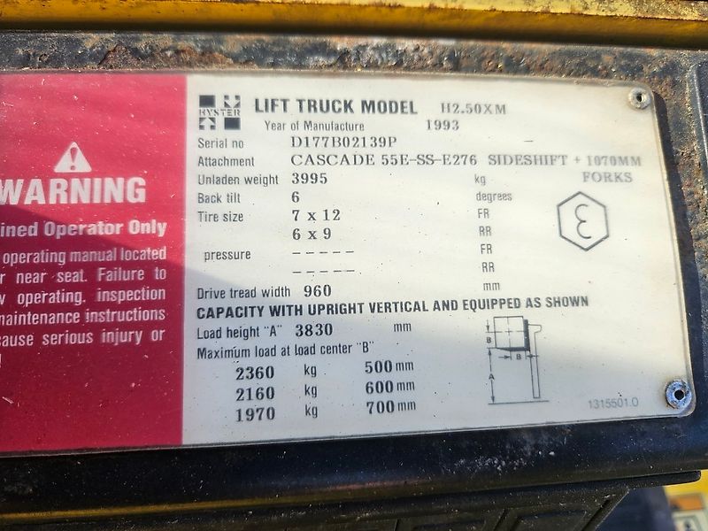 Hyster H2.50XM Diesel Forklift
