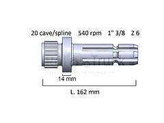 Ford Zapfwelle FORD Z6 540OBR L162MM 47133081