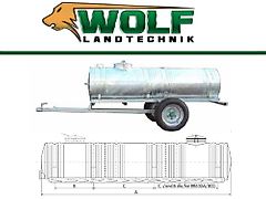 Wolf-Landtechnik GmbH Wasserfass MINI 600L (Fahrwerk optional)