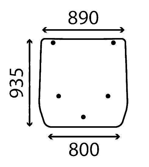 Case SZYBA TYLNA CASE NEW HOLLAND STEYR BEZ WYCIERACZKI 84600198