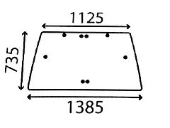 Landini SZYBA TYLNA LANDINI LEGEND ZIELONA 3555023M3