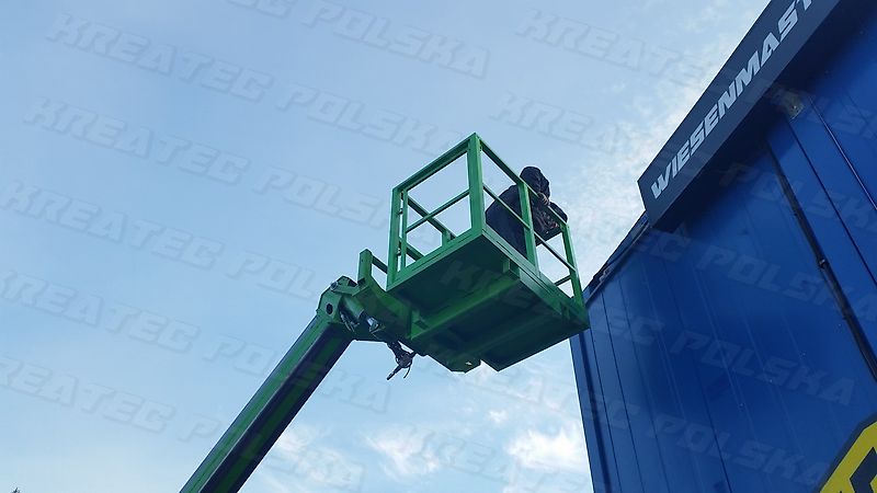 KREATEC Arbeitskorb, Arbeitsbühne mit Riffelblech 1,2 bis 6,0 m Breite